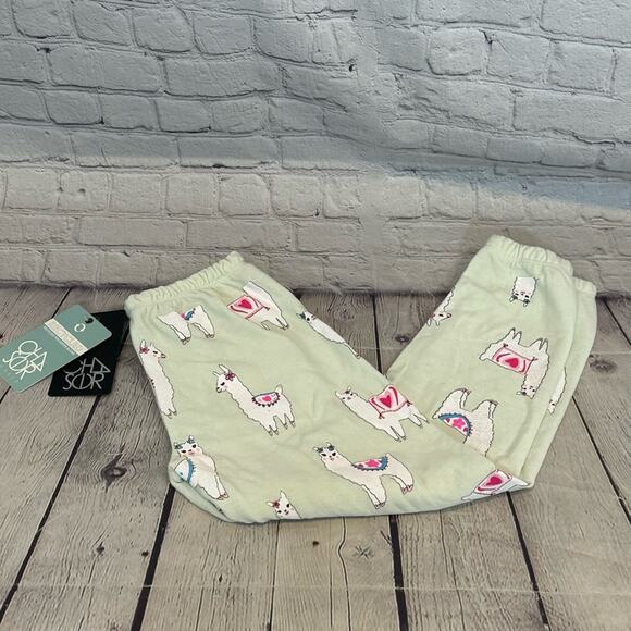 Chaser Girl’s Llama Pattern Knit Jogger Pants - Picture 1 of 3